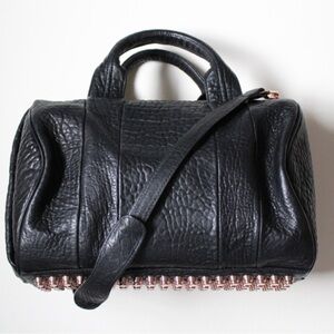 Alexander Wang Black Pebbled Leather Satchel
